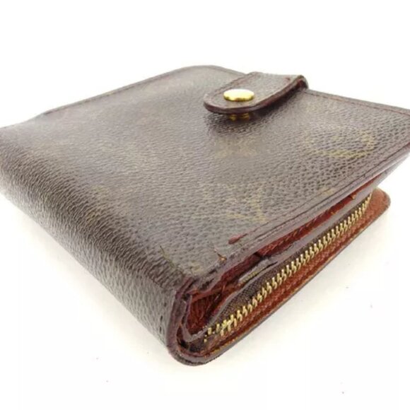 Louis Vuitton Wallet Purse Bifold Monogram Brown Woman Authentic - Picture 4 of 6